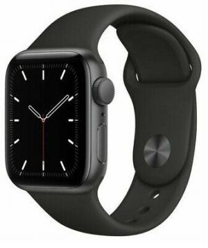 שעון Apple Watch שחור מדליק